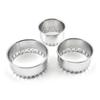 3Pcs Stainless Steel Dough Cutter Dumplings Molds Round Cookie Biscuit Cutters Circle Pastry Cutters Baking Circle Ring Molds