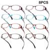8PCS Women's Presbyopia Reading Glasses Unisex Eyegalsses Stylish Readers for Sight with Diopter Glasses +1.0~4.0