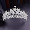 Quality Pearls Leaves Crown Headband Princess Tiaras Diadem Pageant Bride Headdress Bridal Wedding Hair Jewelry Ornaments