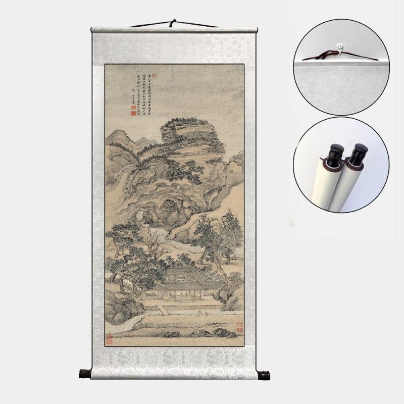 Antikes Landschaftsgemälde Hängerolle Traditionelle Chinesische Malerei Rolle Wohnzimmer Arbeitszimmer Dekorative Hängerolle