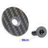 Light Weight Carbon Fibers Bicycles Headset Caps with Durability Titaniums Screws for Mountain Bikes