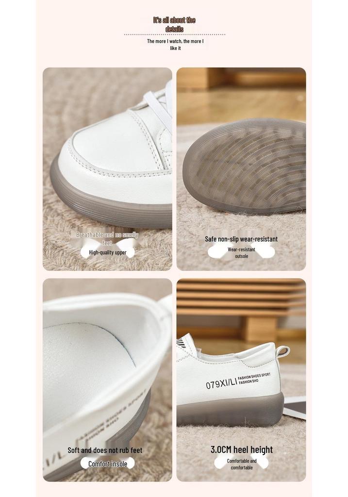 Women's Soft Sole Slip-On Lace-Up Casual Flat Shoes