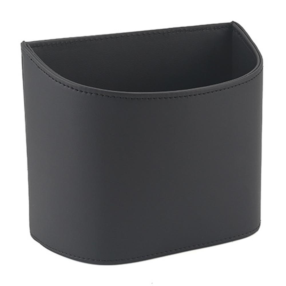 Leather Vehicle Garbage Bin Hanging Rubbish Bucket Car Organizer Car Backseat Storage Box  Sundries