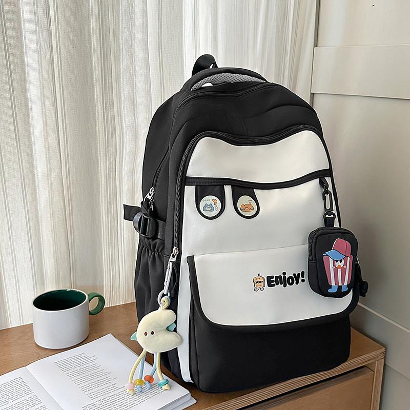 Lightweight Youth Backpack Computer Bag With Color Block Design For School Use