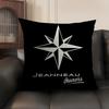 J-Jeanneaus Yachts Logo Cushion Cover Natural Linen Organic Fabric Double-Sided Printing Sofa Home Decor Gift Pillow Case