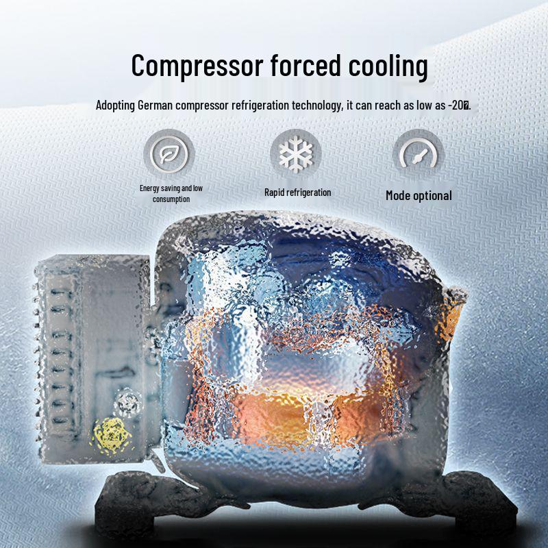 Ice Tiger Portable Car & Home Dual-Use Refrigerator Freezer, 12V/24V, Suitable for Cars and Vans