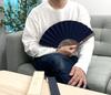 Shoroku Sashiko Summer with Fan in Paulownia Wood Made in Japan Blue Day Indigo [Nishikawa Shoten] Fan, Use, Pouch, Box, Japan, Embroidery, Father's