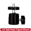 Mini Ball Head 1/4 Screw Tripod Mount 360 Swivel Aluminum Ballhead Adapter for Camera Monitor LED Light Ring Light Tripod Holder