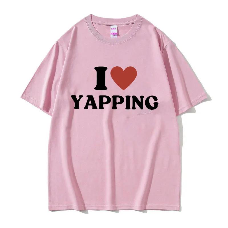 Funny I Love Professional Yapper Letter Graphic Tee Shirt  Women O-Neck High Quality Fashion Oversized Cotton T-shirts Summer