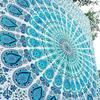 Golden Indian Bohemian Peacock Mandala Tapestry Wall Hanging