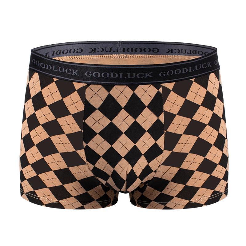 Men s Spring and Summer New Trendy and Luxurious Pure Cotton Antibacterial and Breathable Briefs L