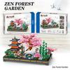 2805Pc Zen Forest Garden Building Blocks Flower Tree Chinese Ancient Architecture Educational Puzzle Kids Toys Ornament Gifts
