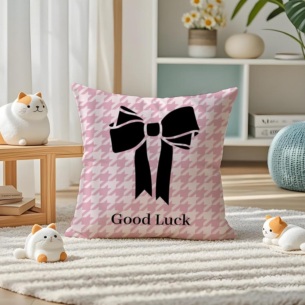 Hot Selling Camellia High-end Printing Pillow Case Silky Elegant Comfort Sofa Bed Invisible Zipper