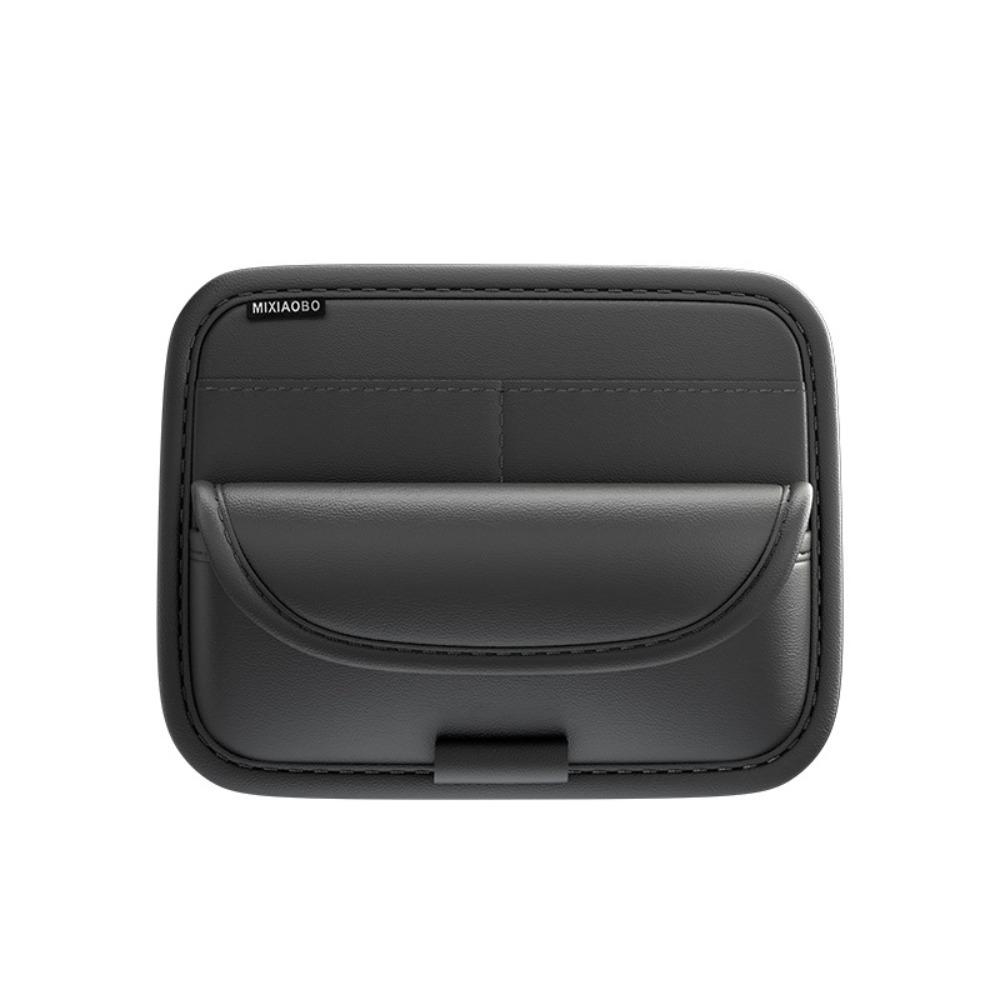 Multi-Pocket Car Sun Visor Glasses Case Pu Leather Sunglasses Storage Bag New Card Holder  Car