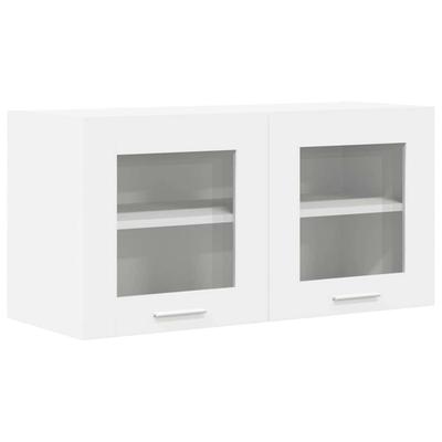 Wall Mounted Cabinet with Storage White 80 X 31 X 40 Cm Engineered Wood