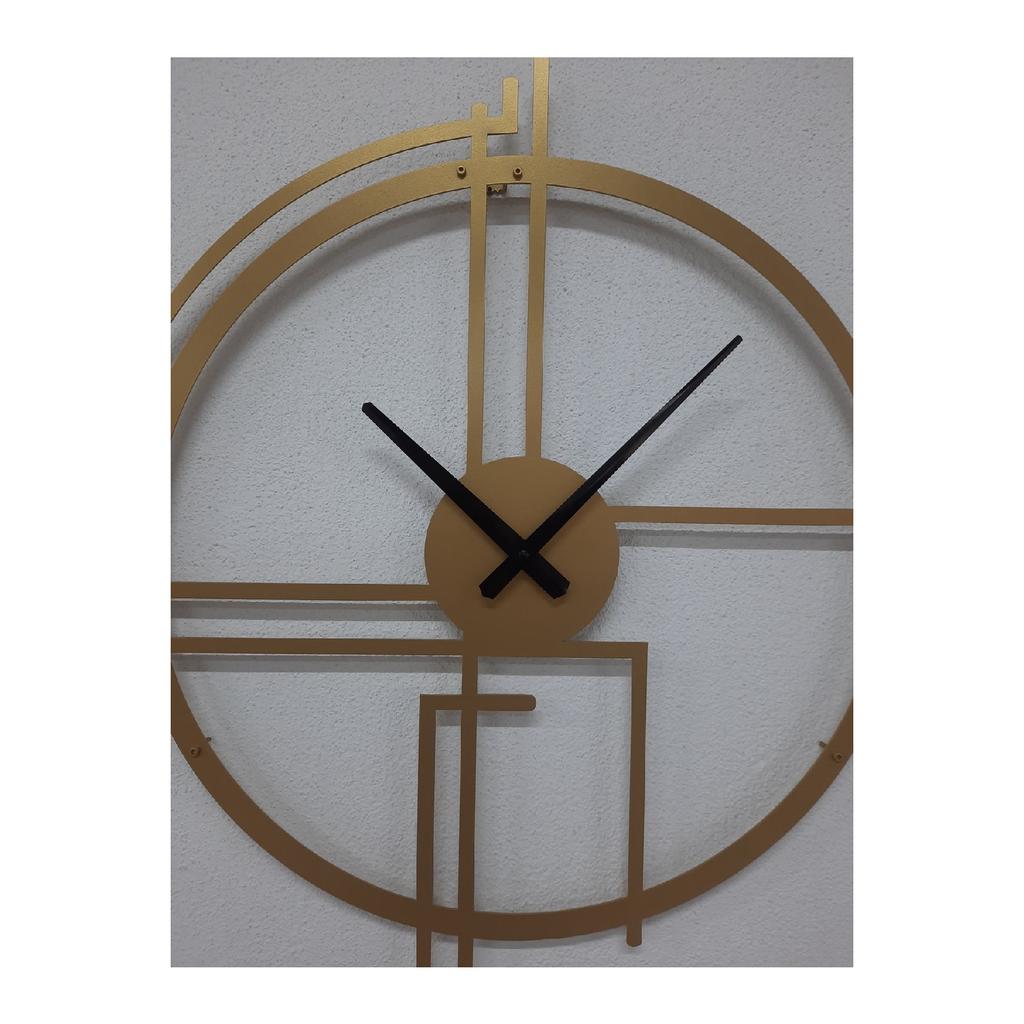 Querencia Metal Black Wall Clock 1.5 Mm Thickness 60x60 Cm
