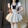 Princess On Run Naval Collar College Style Small Hot Girl Skirt Three-layer Lace Pure Desire Sweet Fluffy Dress