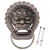 Vintage Copper Door Knocker Lion Head Design Ornate Door Pull Ring Animal Head Door Ring Wooden Door