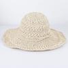 2025 Girl New fashion Style bucket hat wheat style Foldable Sun Crochet Hat For Beach Travel And Vacation handmade straw hat
