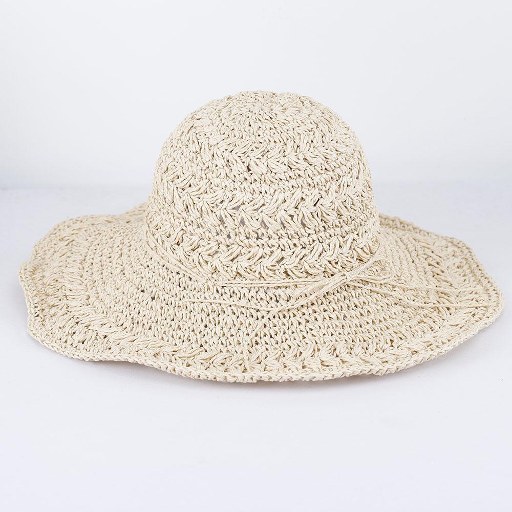 2025 Girl New fashion Style bucket hat wheat style Foldable Sun Crochet Hat For Beach Travel And Vacation handmade straw hat