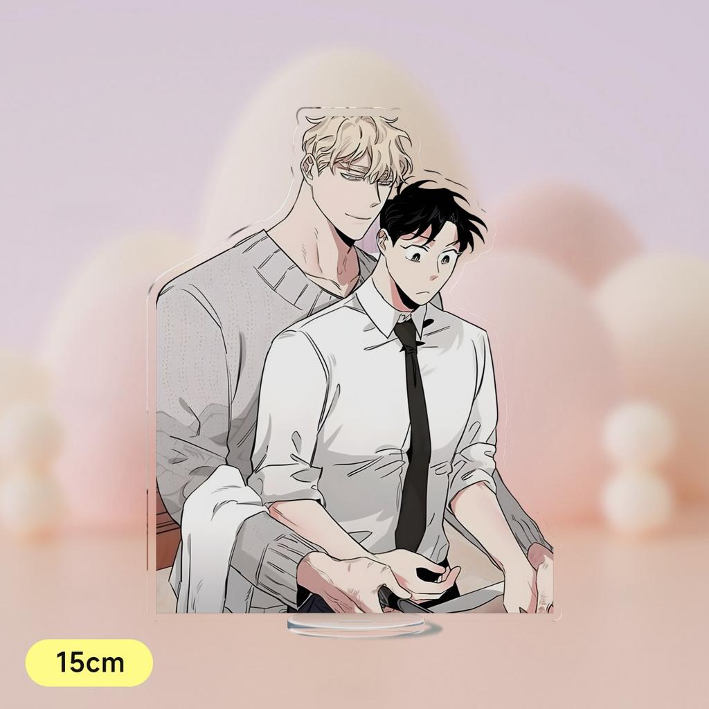 Korean Anime Champagne and Roses Acrylic Stand Cartoon Figures Zheng Yiyuan Standing Desktop Collection For Students Prize 15CM