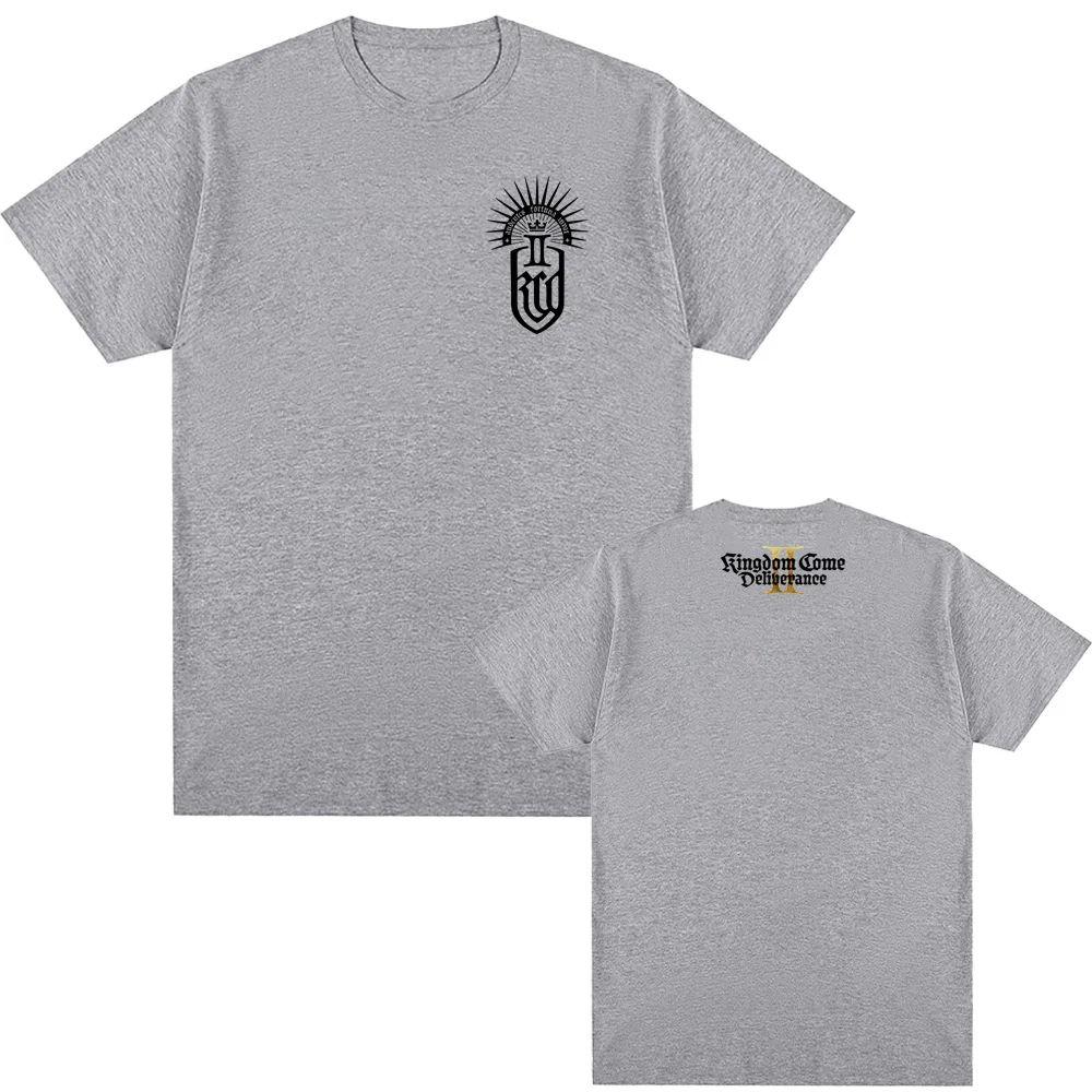 Y2k Hip Pop Tees Kingdom Come Deliverance II  Emblem Game Graphic Printing Tee High Quality Printing TEE Cotton Casual Tops