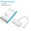 4 in 1 8Pin to HD + USBx2 + 8Pin Adapter for iPhone iPad Projector TV Mirroring Keyboard Mouse Camera Connection
