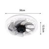 12palcový stropní ventilátor s dálkovým světlem 4 nastavitelné rychlosti větru Tichý ventilátor 3 nastavitelná lampa pro kancelářskou domácí jídelnu
