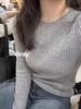 Women's Soft Ribbed Wool Sweater - 2025 Autumn/Winter Round Neck Slim Fit Pullover