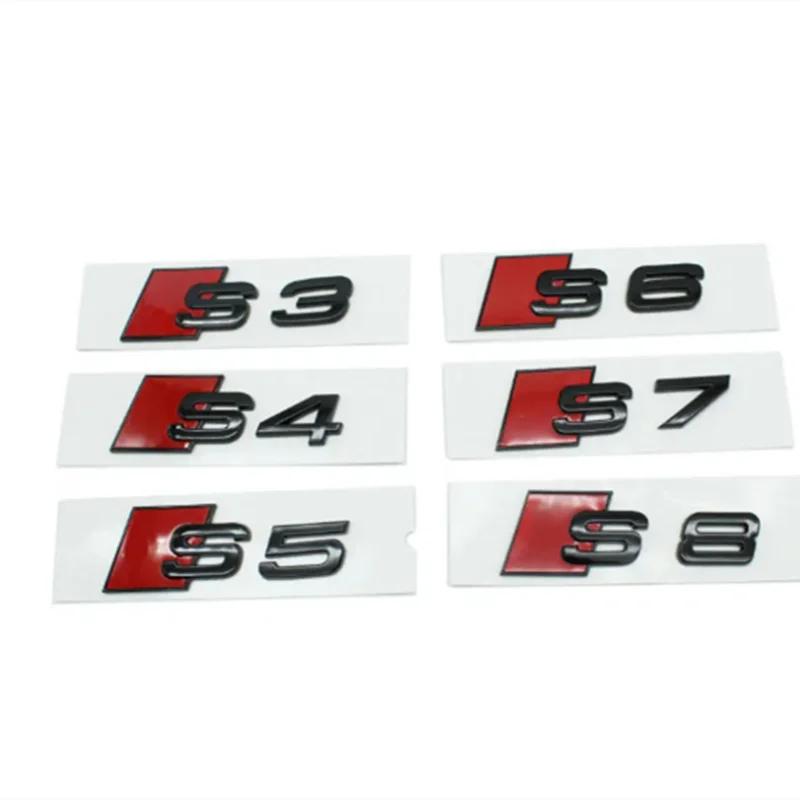 Audi Auto Heckklappe Emblem Logo Plakette Aufkleber für audi S3 S4 S5 S6 S7 S8 Buchstaben Zahl Emblem Sport S-Klasse Umbau