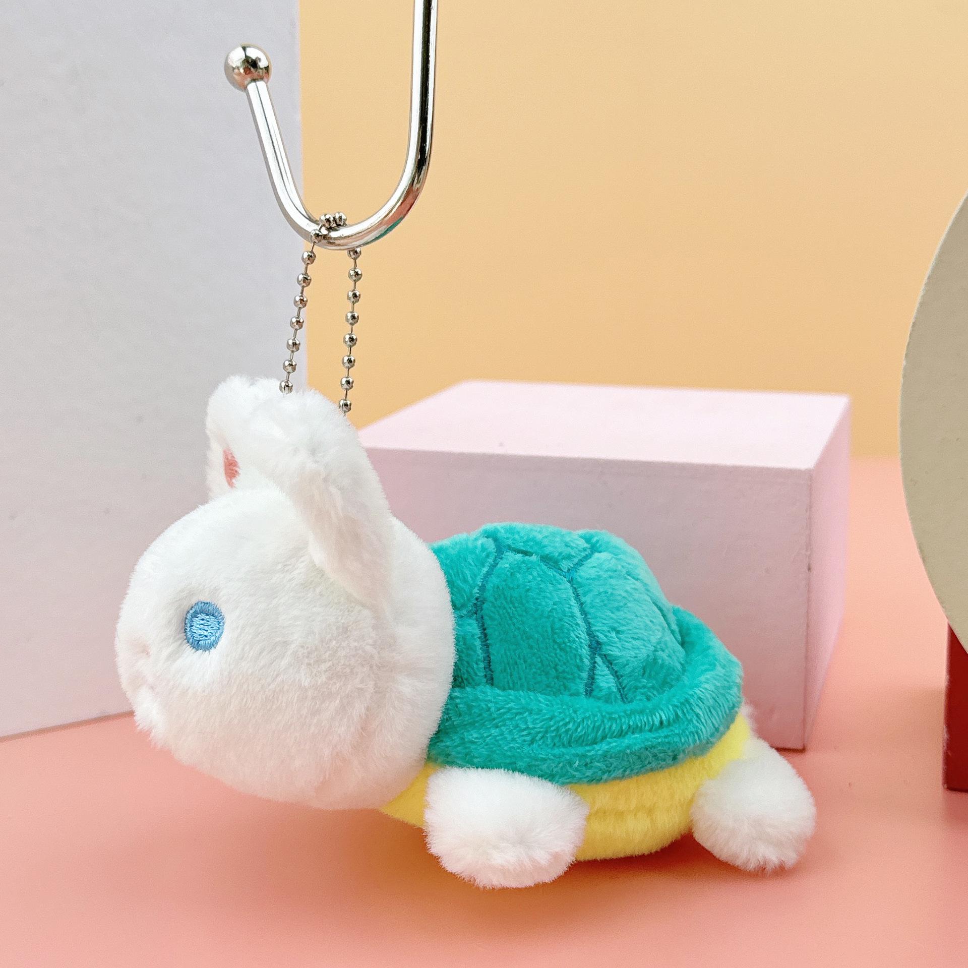 

Милый мультяшный плюшевый брелок-подвеска в виде черепахи и кролика Height 12 cm