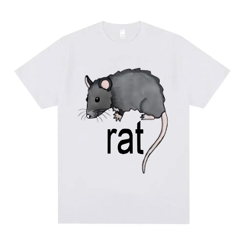 Funny Rat Meme Tshirt Unisex Unisex Clothing Casual Oversized Short Sleeve T Shirts Unisex Fleece Cotton Tshirts Novelty Clothes