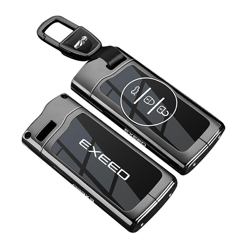 Auto Key Fob Cover Fit For Chery Auto Exeed Series TXL Tx Lx Cmd Smart Decoration Case Housing Key Ring Ring Mount Remote Interior Accessories Auto