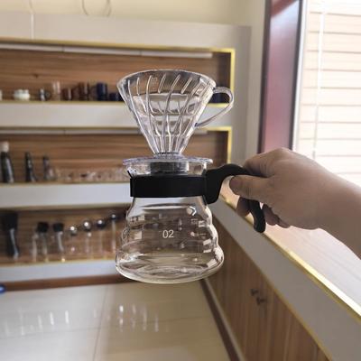 Glass Coffee Pot Set V60 Filter Cup Coffee Funnel Hand Brewing Pot Set