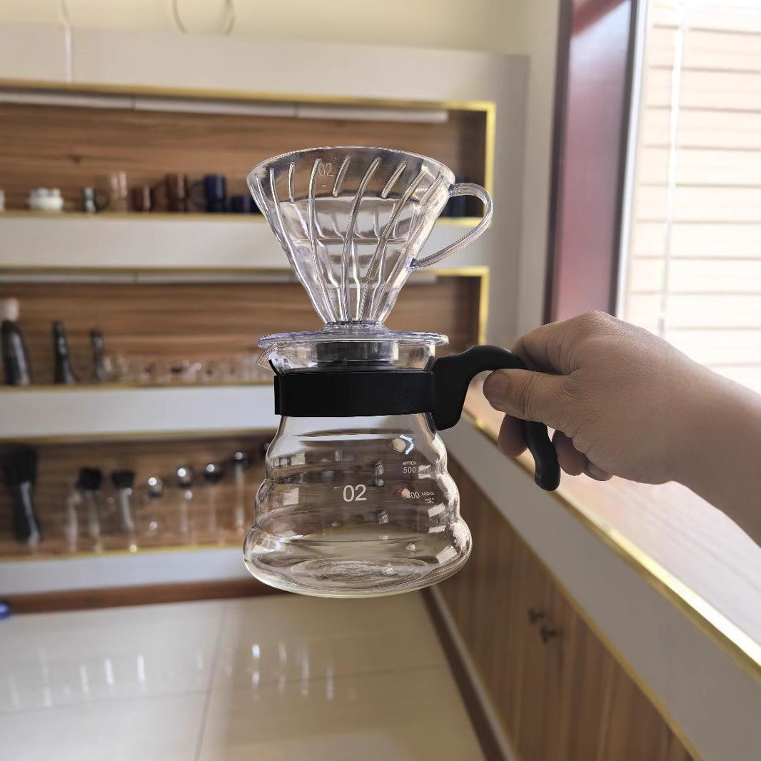 Стеклянный кофейник набор V60 фильтр-воронка для кофе воронка для кофе ручной заварник набор