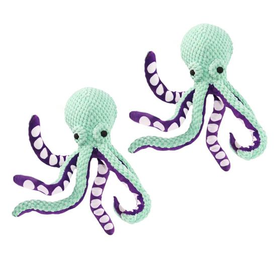 Octopus Hondenspeeltje Piepend Pluche Huisdierenspeelgoed Zachte Gevulde Octopus Trekspeeltje voor Zware Kauwers Kleine Middelgrote Honden Verveling Angstverlichting