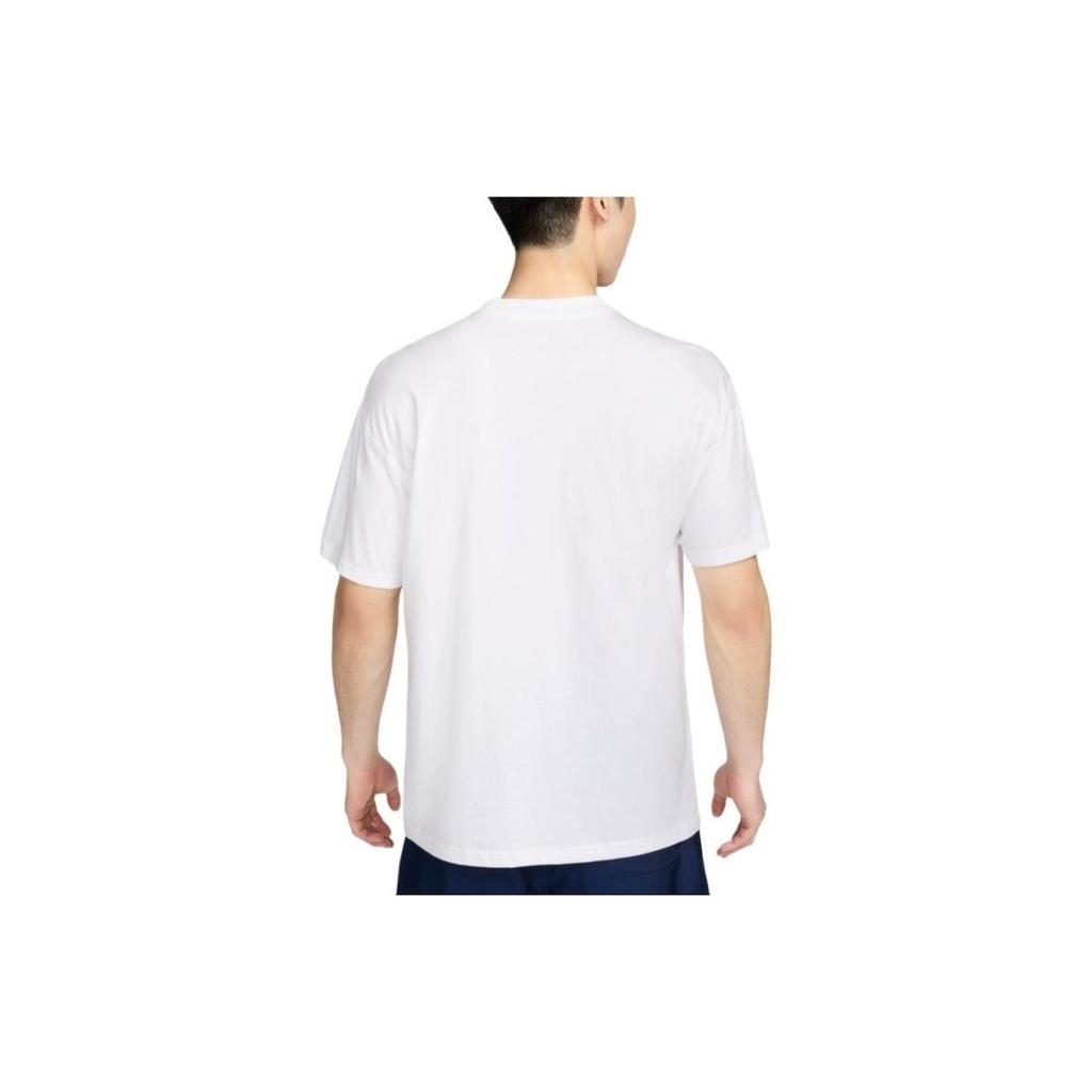 Nike Solid Color Embroidered Casual Sports Short-Sleeve T-Shirt for Men in White