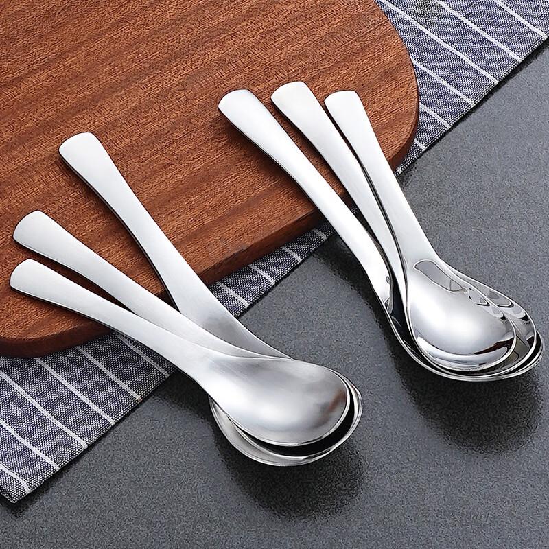 ZISIZ 304 Stainless Steel Korean Earl Soup Spoons
