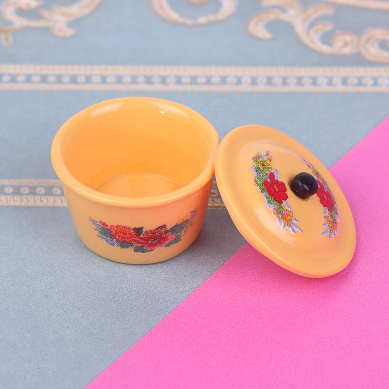 2/3Pcs Dollhouse Miniature Nostalgic Life Scene Decoration Supplies Chinese Double Happiness Enamel Basin Doll Accessories Toy