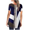 Damen Kurzarm-Tunika, lockere Oberteile, lässig, Übergröße, Oberteile, plissierte Tunika, Knopf-T-Shirts