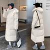 Autumn And Winter Down Cotton Jacket Women's Hooded Warm Jacket Medium Length Thick Cotton Jacket