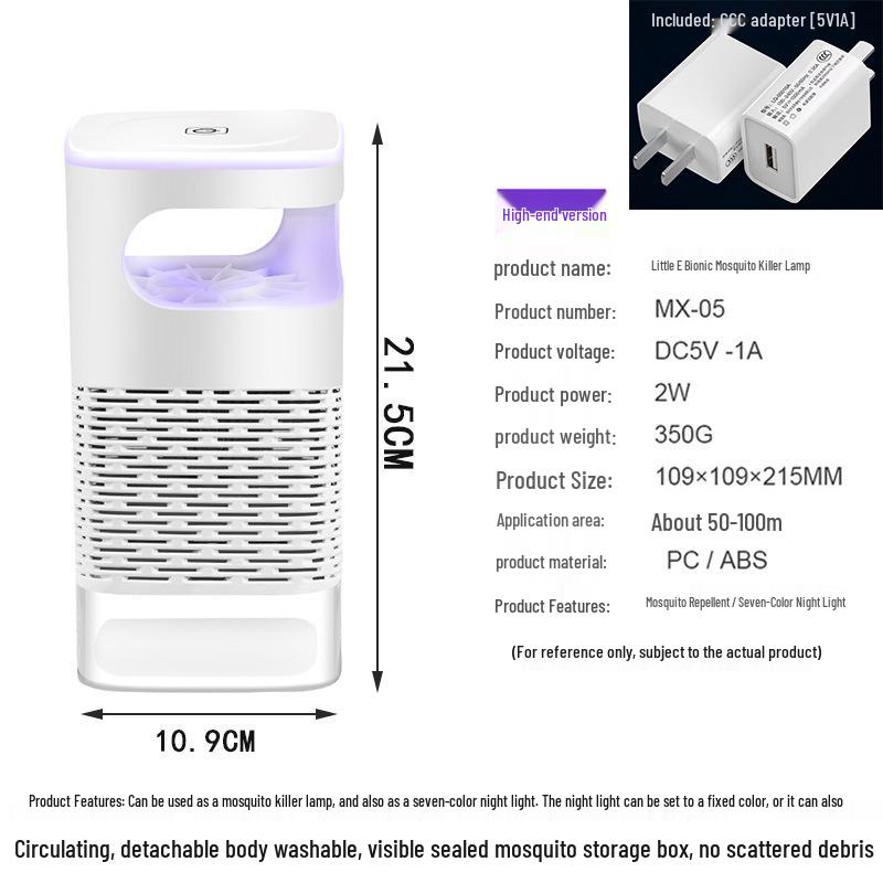 Photocatalytic USB Mosquito Killer Lamp: Night Light & Bionic Mosquito Trap