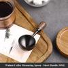 Walnut Handle Coffee Spoon Long Handle Coffee Bean Spoon Short Handle Stainless Steel Coffee Powder Measuring Spoon Kitchen Tool