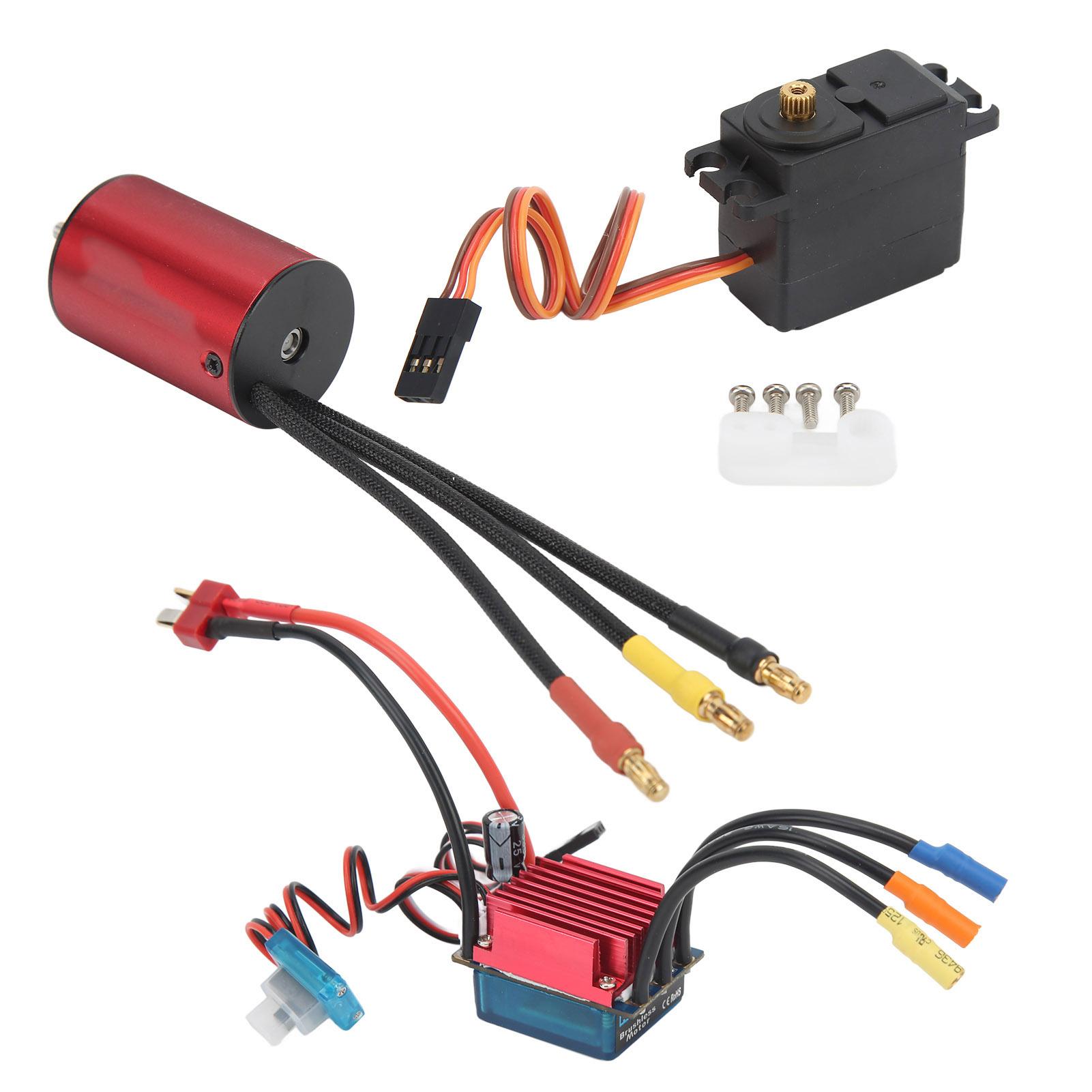 

Безколекторний двигун 3600KV S35A ESC з сервоприводом з металевими шестернями 2.2 кг, комбінований набір, оброблений на ЧПУ для 114 для