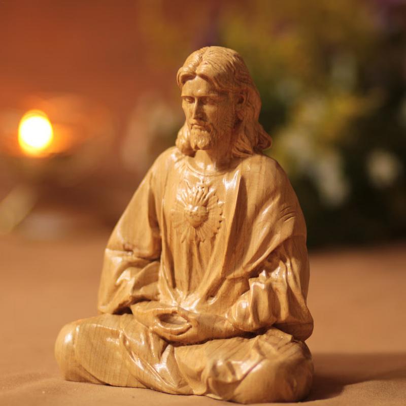 Jesus Statue Religious Sacred Statue Resin Crafts Catholic Figurines Christ Savior Jesus Statue Church Decoration for Parties