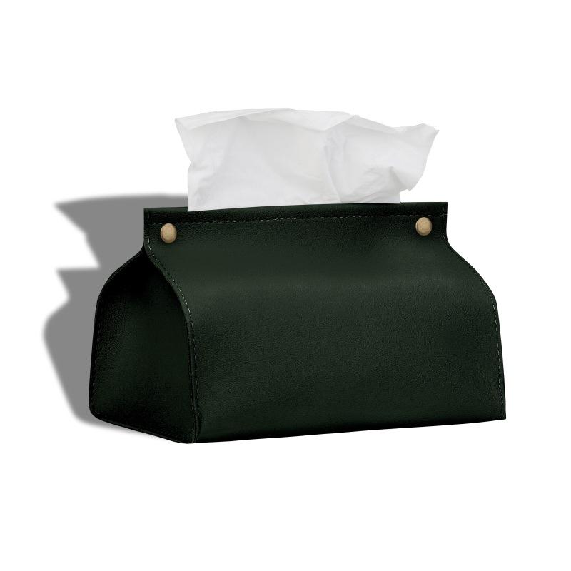PU Leather Tissue Bag Napkin Holder Foldable Tissue Box Home Living Room Office Waterproof Dustproof Napkin Storage Case