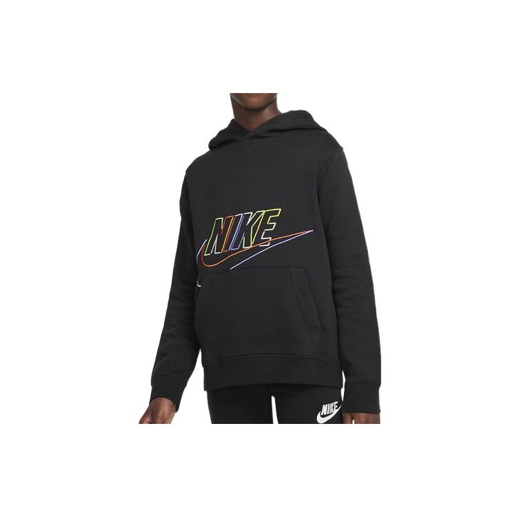 

Nike Толстовка с капюшоном и логотипом, детские толстовки черного цвета DX5087-010 L