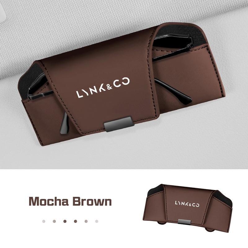 

Sunglasses Box For LYNK&CO 05 03 06 09 08EM-P 01 06EM-P Z20 Microfiber Magnetic Leather Car Visor Glasses Case Eyeglass Storage