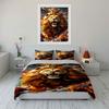 Roaring lion with crown. Bedding sets Duvet cover sets Duvet covers Pillowcases(1*Duvet Cover 2*Pillowcases without duvet insert)