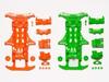 Tamiya VS Fluorescent Color Chassis Set 95355 Mini 4WD Parts Mini 4WD (Orange/Green) (Parts)
